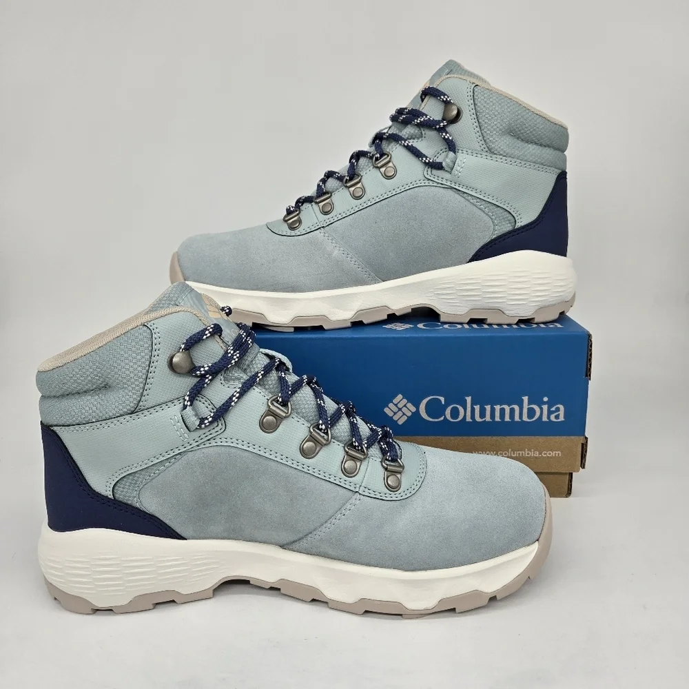 Columbia Women's Newton Wander Hiking Boots Crushed Blue Shoes Size 9.5 New